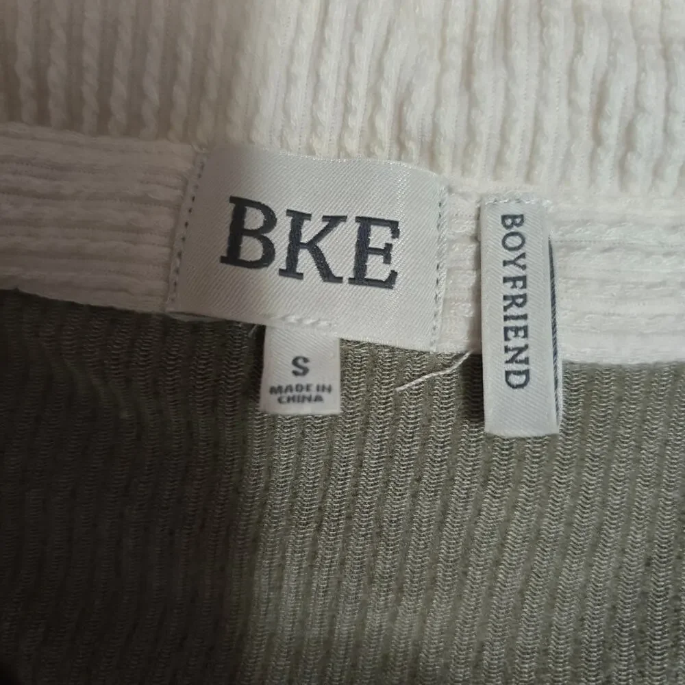 BKE Oversized Colorblock Zip Up Shacket Size Small - Picture 4 of 6